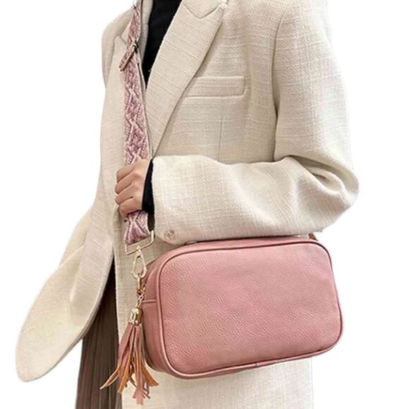 "The Sunday Bruncher" Pink Lemonade Mimosa Camera Style Crossbody Bag - Picture 14 of 14